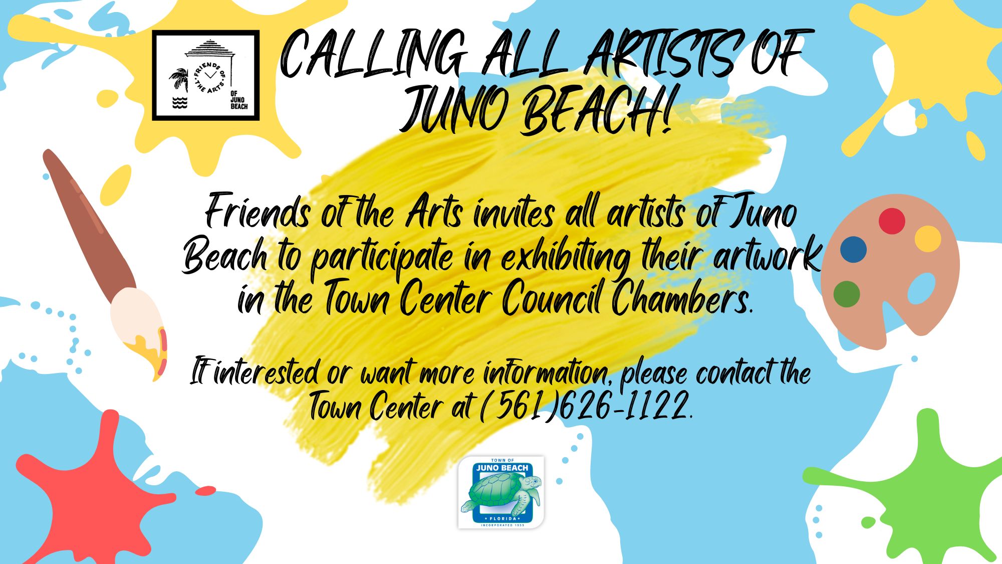 CALLING ALL ARTISTS Friends of the Arts of Juno Beach Town of Juno